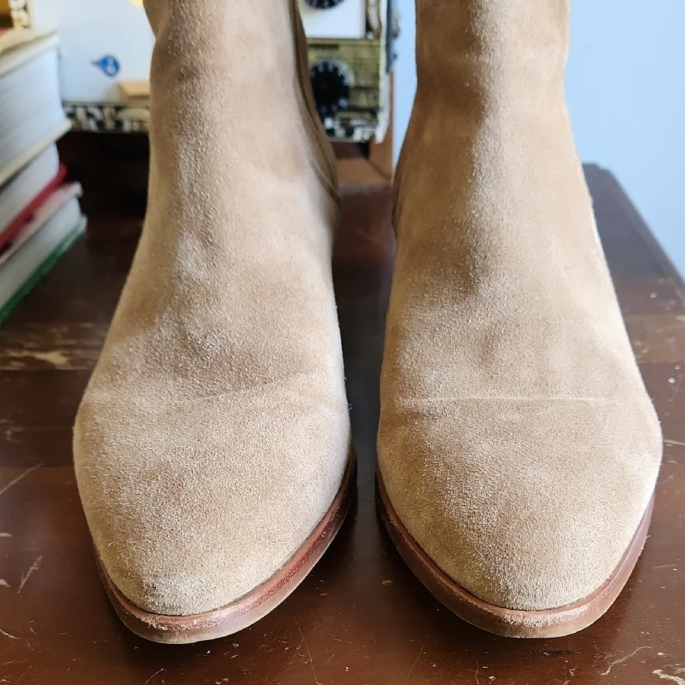 Rag & Bone Suede Low Ankle Boot with Side Zip - Picture 7 of 16